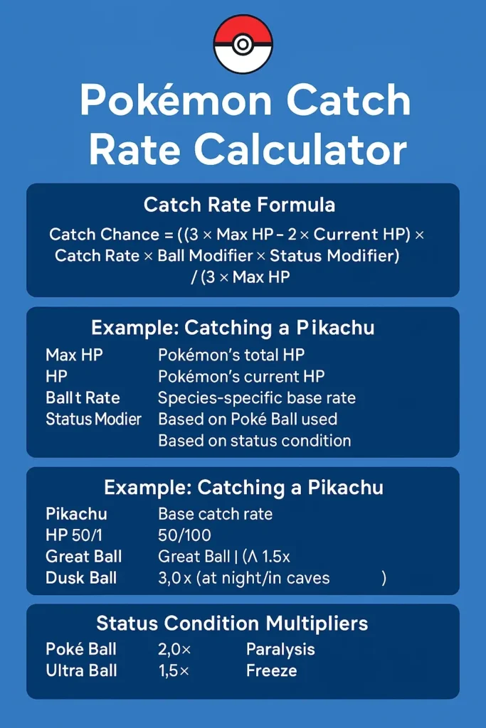 Pokémon Catch Rate Formula